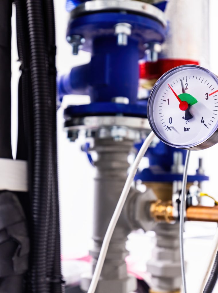 Heat pump room in commercial building